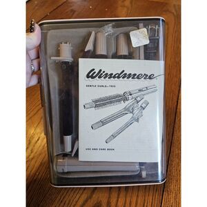 Vintage Windmere Gentle Curls Trio Velvet Flocked Curling Iron Set W Case Works